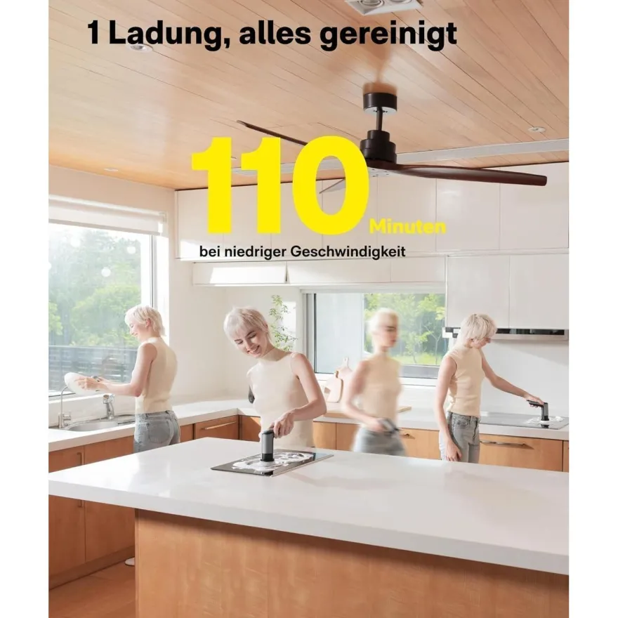HOTO Akku Elektrische Reinigungsbürste mit 6 Bürstenköpfen, IPX7 Wasserdicht