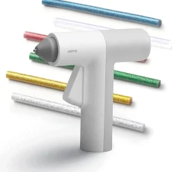 HOTO Akku Heißklebepistole, kabellos mit USB-C, 30s Schnellaufheizung, inkl. 10