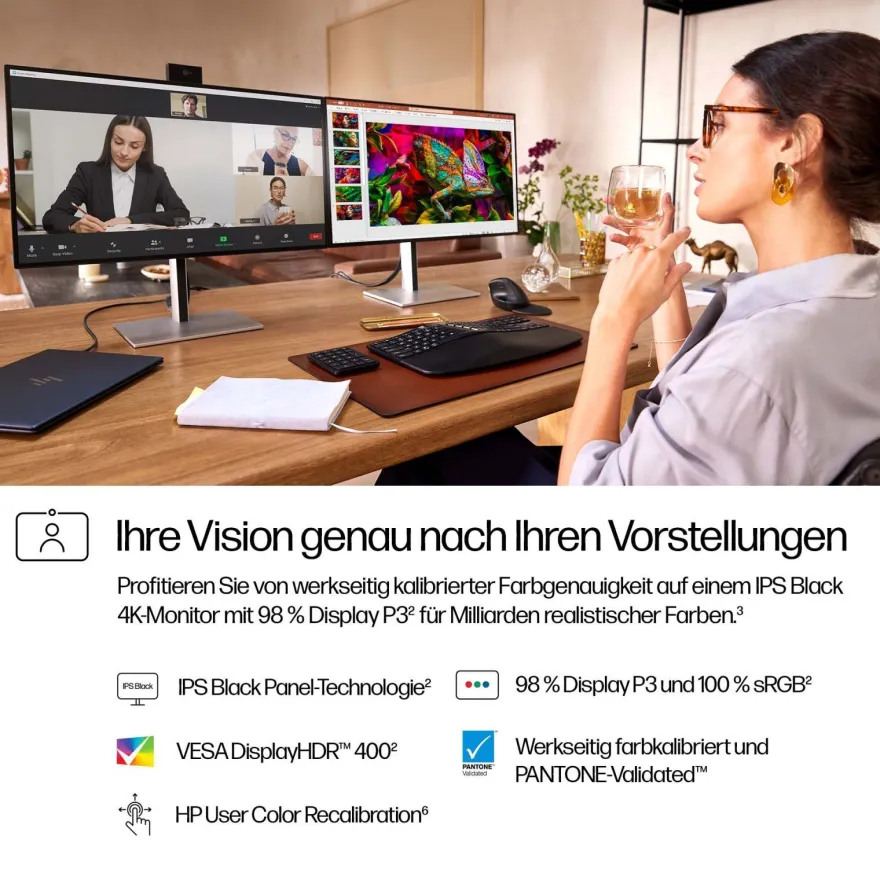 HP 727pm Docking Display 68,58cm 27Zoll UHD 16:9 1xDP 1.4 1xHDMI 2.0 1xUSB-C (EU)