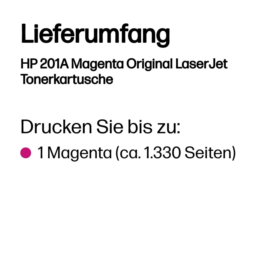 HP Toner 201A Magenta (ca. 1.400 Seiten)