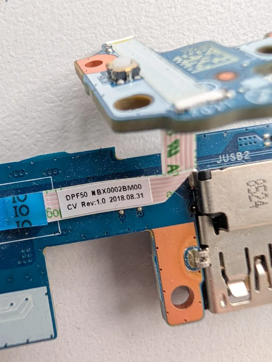 HP ZBook 15V G5 USB Board Powerbutton Board mit Kabel LS-F841P LS-F874P