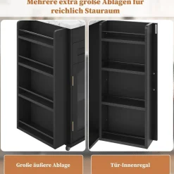 Huayz Kücheninsel mit Arbeitsplatte, freistehender Küchenwagen mit 5 Rädern