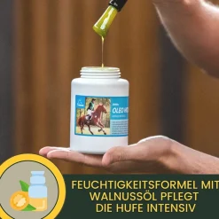 Hufpflege Set - Huföl Pferde mit Pinsel + Strahlpflege + Hufbalsam