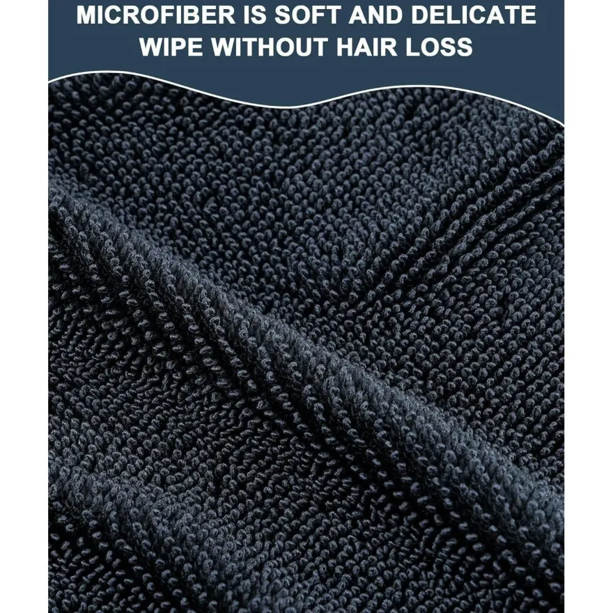 Huglux Mikrofasertücher 3 Stück, 600GSM, 30x30cm, fusselfrei, ideal für Auto