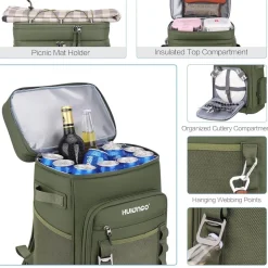 Hulongo Großer Wasserdichter Isolierter Kühlrucksack, Auslaufsicher & Faltbar