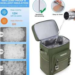 Hulongo Großer Wasserdichter Isolierter Kühlrucksack, Auslaufsicher & Faltbar