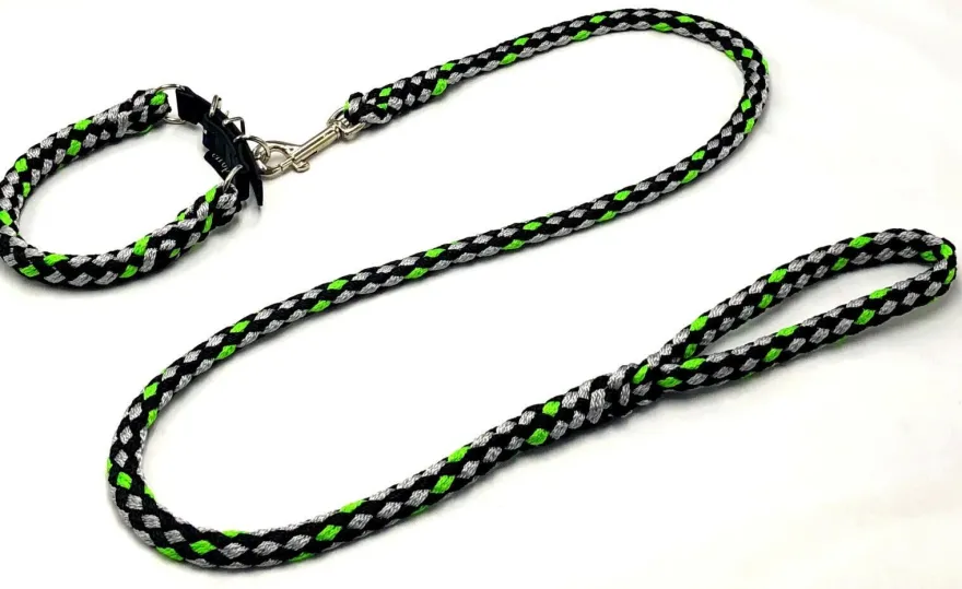 Hundeleine + Hundehalsband Vegas Führleine 1-3m mit Hs und Hundehalsband S-XL