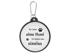 1 Hundenapf, faltbar, ideal f. unterwegs, Karabinerhaken, Hundenäpfe Napf Näpfe Hund