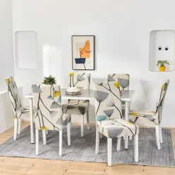 Hzdhclh Stuhlhussen 6 Stück, elastisch, modern, universell, Stretch-Schutz für
