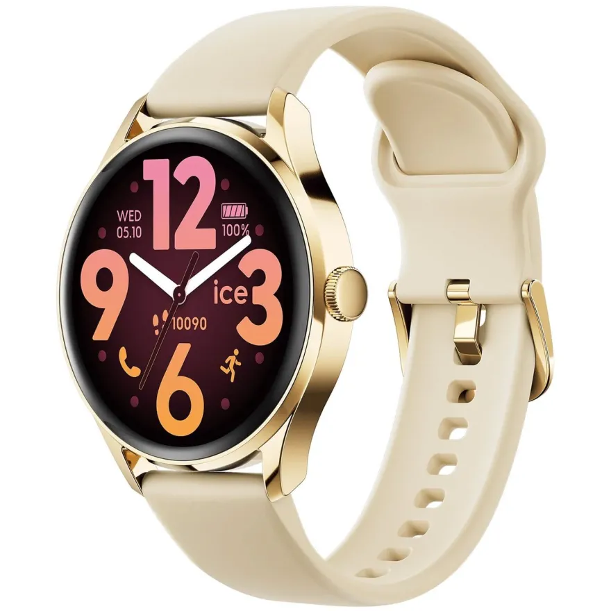 Ice-Watch Damenuhr Smartwatch ICE Smart 3.0 Round Goldfarben/Beige 025115