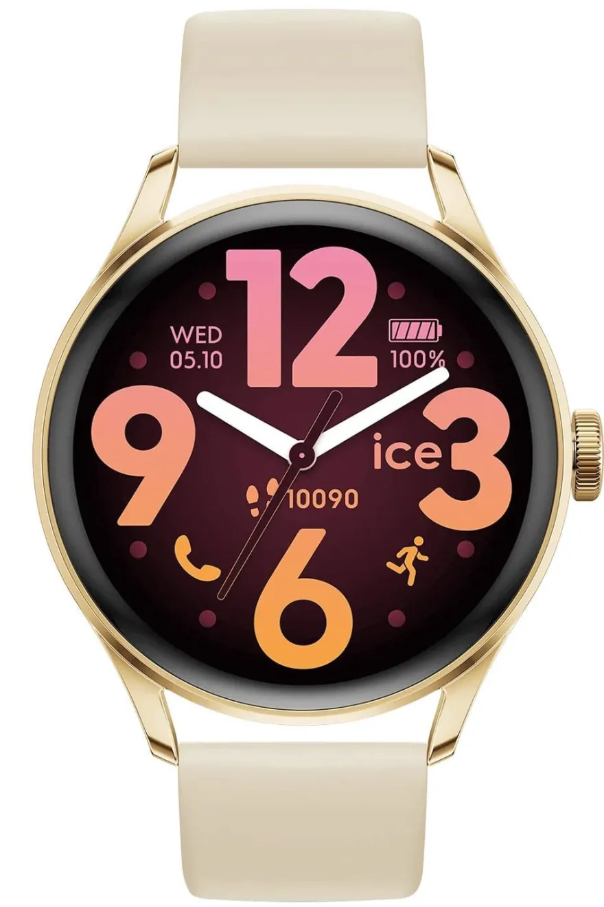 Ice-Watch Damenuhr Smartwatch ICE Smart 3.0 Round Goldfarben/Beige 025115