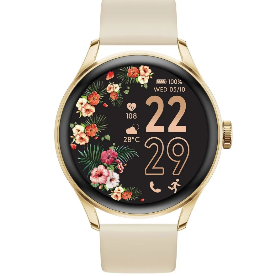 Ice-Watch Damenuhr Smartwatch ICE Smart 3.0 Round Goldfarben/Beige 025115