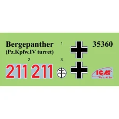 ICM - Bergepanther mit Pz. Kpfw. IV Turm - 1:35 - 423 Teile