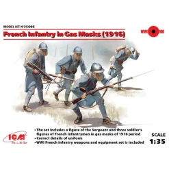 ICM - French Infantry in Gas Masks (1916) - 1:35 - 4 Figuren