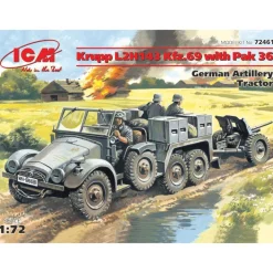 ICM - Krupp L2H143 Kfz.69 mit Pak 36 Geschütz - 1:72 - 101 Teile