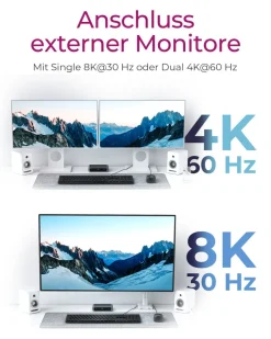 ICY BOX IB-HUB801-TB4, Thunderbolt™ 4 Type-C® HUB auf 3x Thunderbolt 4 und 1x USB 3.2