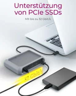 ICY BOX IB-HUB801-TB4, Thunderbolt™ 4 Type-C® HUB auf 3x Thunderbolt 4 und 1x USB 3.2