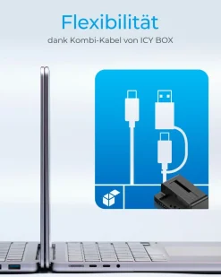 ICY BOX IB-2914MSCL-C31, Docking & CloneStation für M.2 NVMe SSD & 2.5”/3.5” SATA SSD