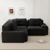 IHO SOFA Modulares Ecksofa mit Ottoman, Kein Aufbau Nötig, Tiefe Sitzfläche