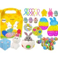 IMPORT Leantoys Ostern Zappelspielzeug Ostereier Dekorationsset