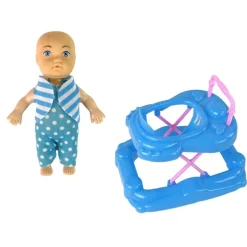 IMPORT Leantoys Schwangere Babypuppe Langes Haar Zubehör