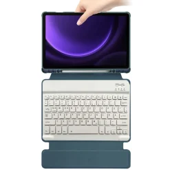 3in1 Bluetooth Tastatur + Maus + Cover für Samsung Galaxy Tab S9 FE 2023 SM-X510