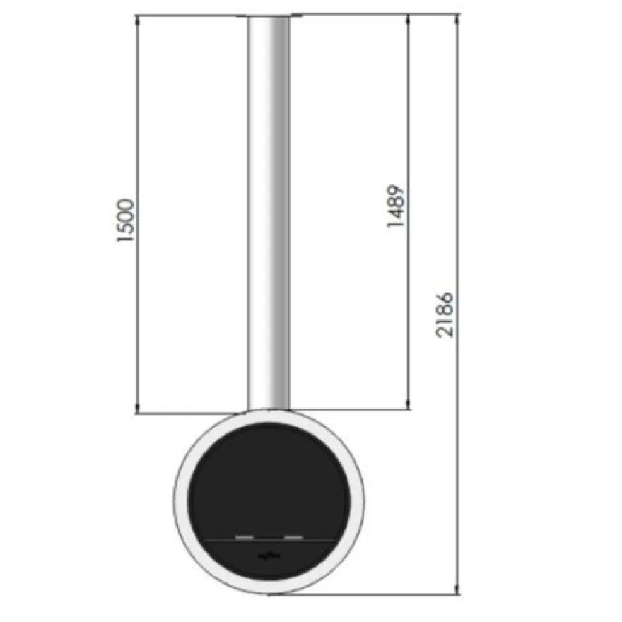 Incyrcle Bio-Ethanolkamin Deckenmontage Weiß : Weiß
