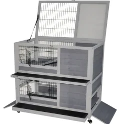 Indoor Kleintierstall Meerschweinchenstall Belinda mit Rollfüßen 90x53x95 cm