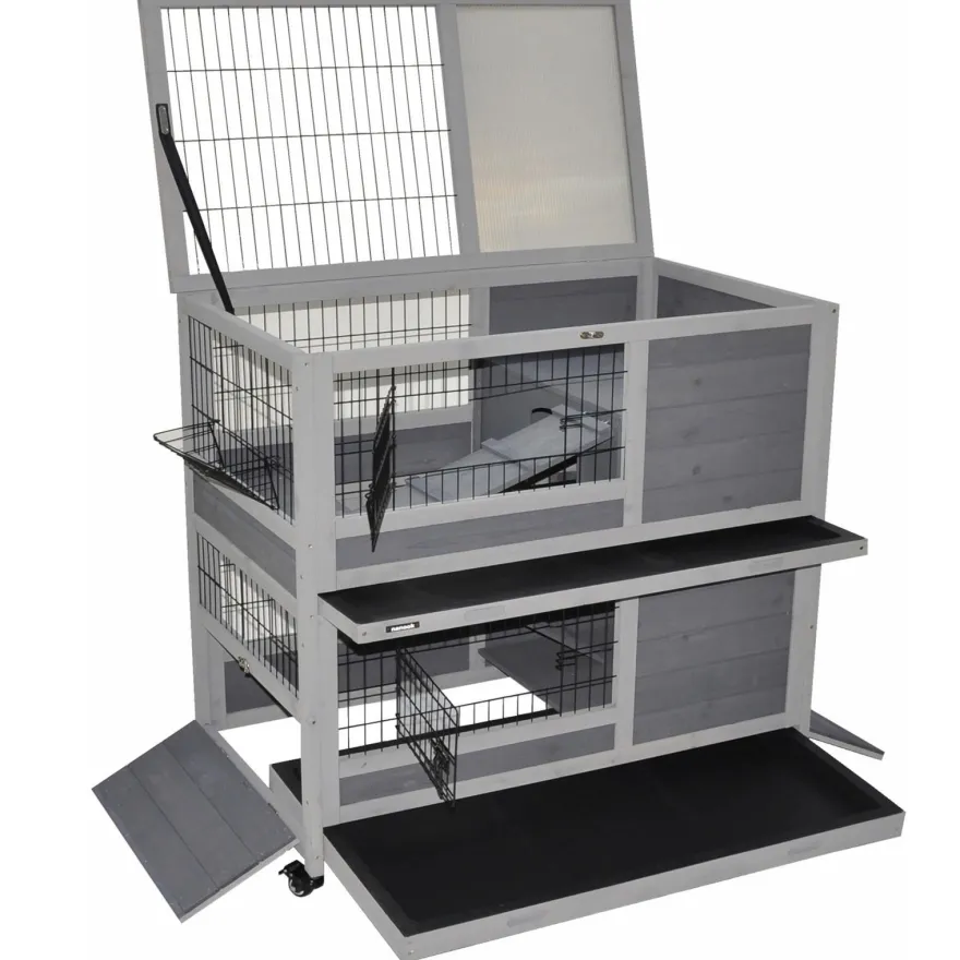 Indoor Kleintierstall Meerschweinchenstall Belinda mit Rollfüßen 90x53x95 cm