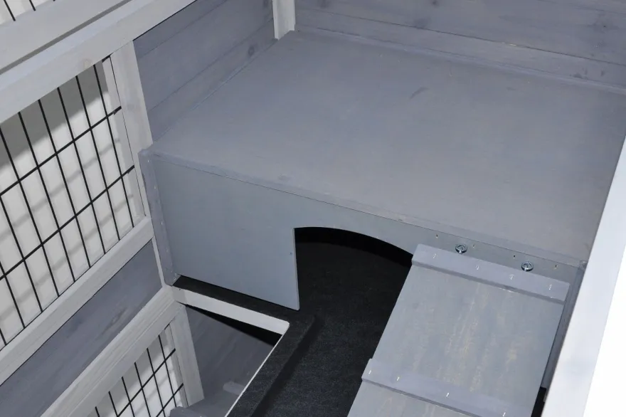 Indoor Kleintierstall Meerschweinchenstall Belinda mit Rollfüßen 90x53x95 cm