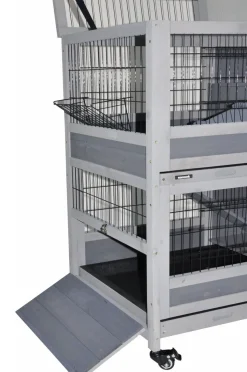 Indoor Kleintierstall Meerschweinchenstall Belinda mit Rollfüßen 90x53x95 cm