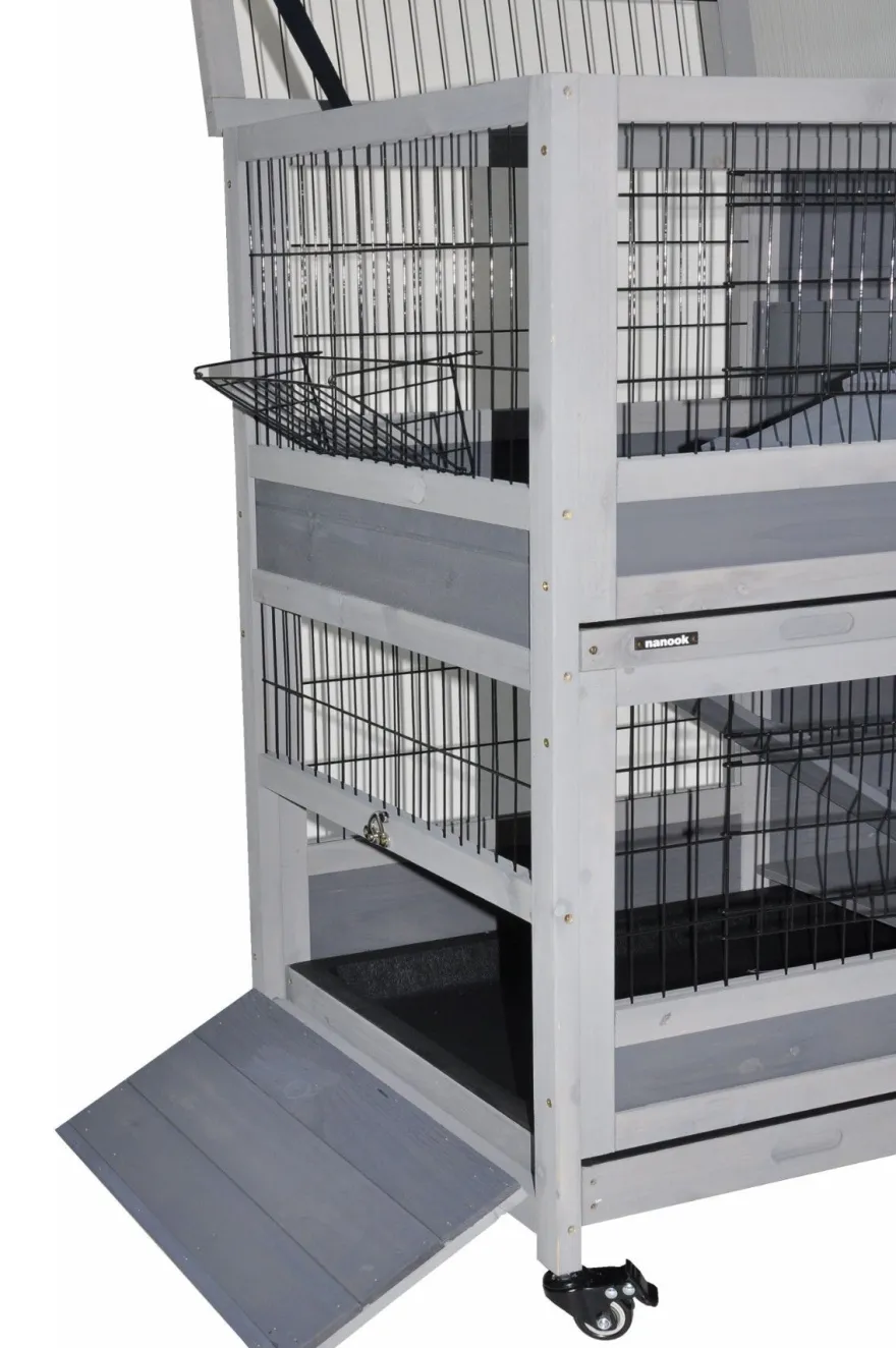 Indoor Kleintierstall Meerschweinchenstall Belinda mit Rollfüßen 90x53x95 cm