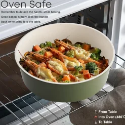 Induktion Töpfe Pfannen Set abnehmbaren Griffen Antihaft Granit Silikon Deckeln