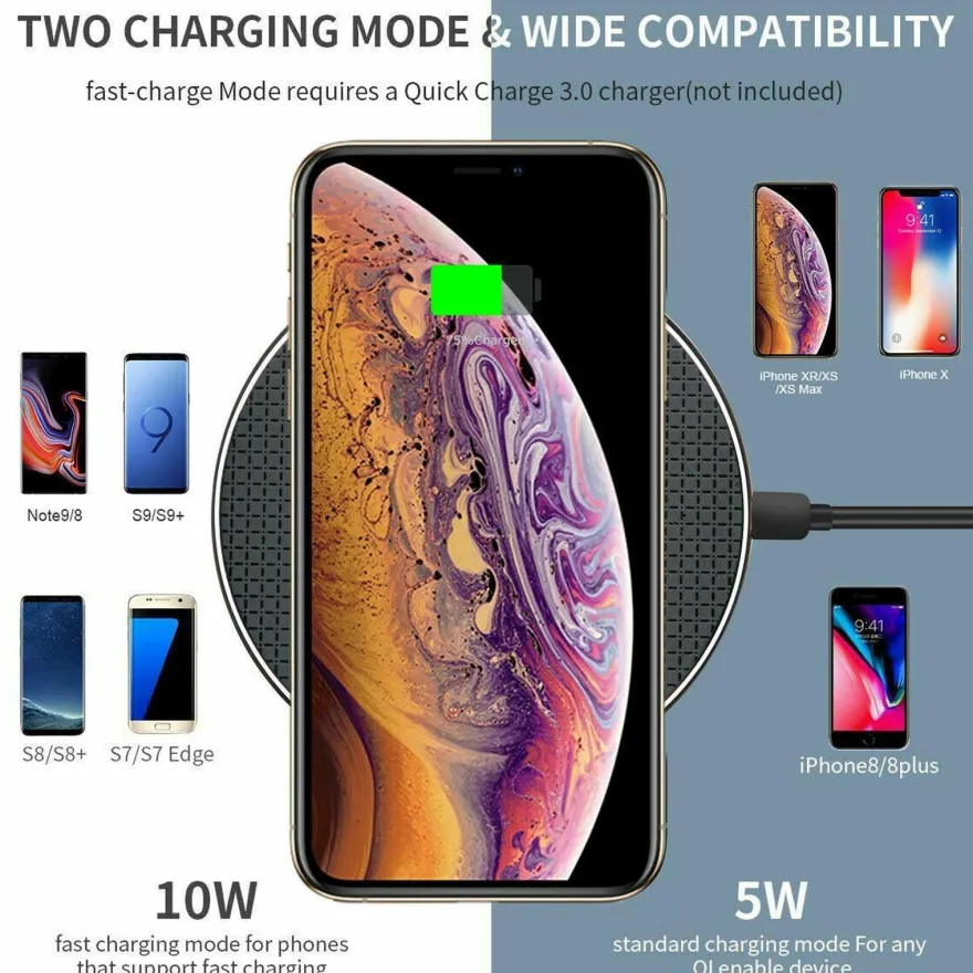 Induktive Ladestation Fast Wireless Charger 10W Ladegerät Fast Charge