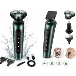 3in1 Elektrorasierer mit Trimmer – USB Rasierer für Bart, Nase & Ohren