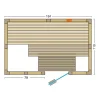 Infraworld Sauna Vitalis Complete 184 Fichte Massivholzsauna Infrarotstrahler 184x11