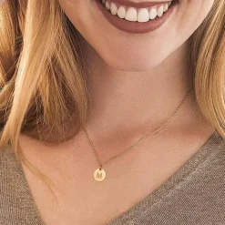 Initialen Kette Buchstaben Anhänger Gold/Rosegold/Silber Herz Halskette