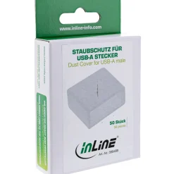 InLine® Staubschutz, für USB A Stecker, weiß, 50er Pack, weiß