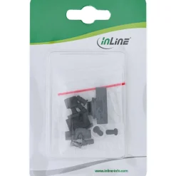 InLine® Staubschutz-Set, für Audio/Video-Schnittstellen, 12-teilig, schwarz