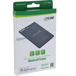 InLine® Wallet Finder, smarte Karte für die Geldbörse, Qi-Aufladung,100mAh, IPX5