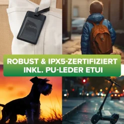 InLine® Wallet Finder, smarte Karte für die Geldbörse, Qi-Aufladung,100mAh, IPX5