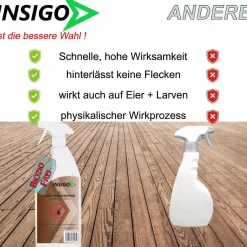 INSIGO 5L + 1L Anti Spinnenspray Mittel Schutz Abwehr vertreiben Spinnen frei ex