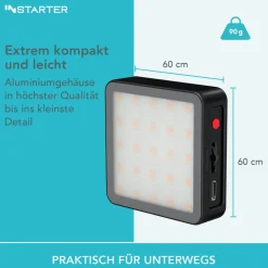 Instarter Mini LED Videoleuchte Studioleuchte magnetisch Magsafe RGB Videolicht
