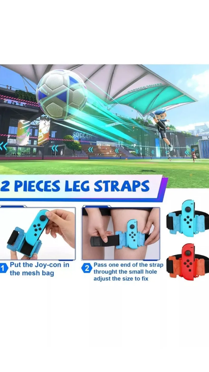 18in1 Switch Sport Zubehör Set kompatibel mit Nintendo Switch OLED Joy-Con Bundle