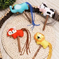 Interaktiver Katzenteaser Stick Katze Kauen Plüschtiere Spielzeug