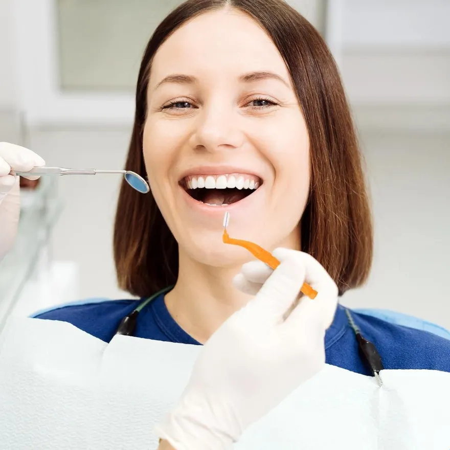 50 Interdentalbürsten L-Form in 5 Größen Rutschfester Griff für Zahnreinigung