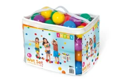 INTEX Fun Ballz 100 Stück 8cm Bälle mit Tragetasche – Spielspaß ab 2 Jahren