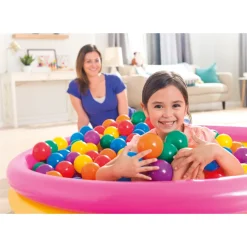INTEX Fun Ballz 100 Stück 8cm Bälle mit Tragetasche – Spielspaß ab 2 Jahren