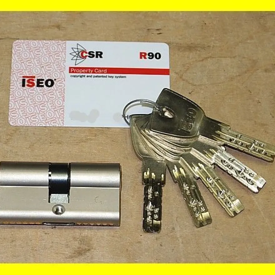 Iseo R90 Profilzylinder 30/30 mm + Sicherungskarte + 5 Wendeschlüssel