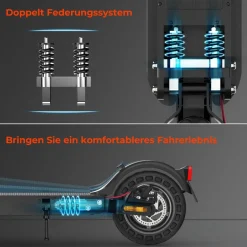 Isinwheel E9TMax Elektroroller 500W, Reichweite 40km, Straßenzertifizierung ABE